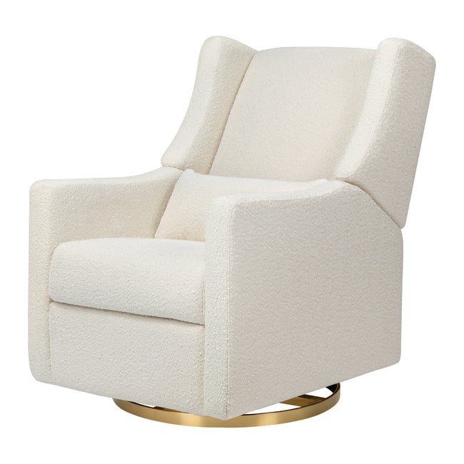 M11288WBG,Babyletto,Kiwi Glider Recliner w/ Electronic Control and USB in Ivory Boucle w/Gold Base