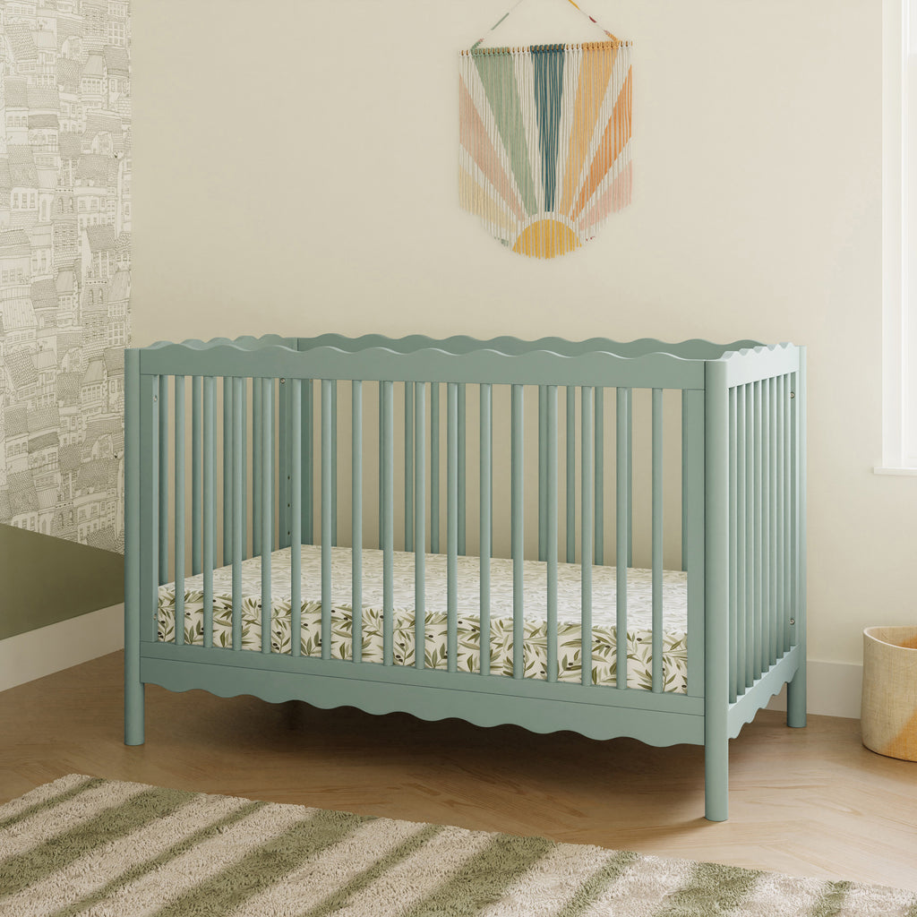 M27901LS,Babyletto,Swell 4-in-1 Convertible Crib w/Toddler Conversion Kit in Light Sage