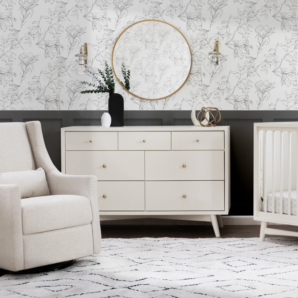 M15916RW,Palma 7-Drawer Double Dresser  Assembled in Warm White