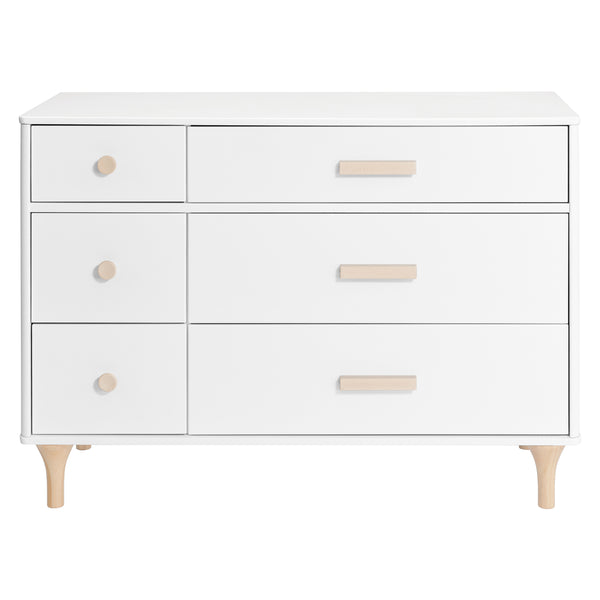 M901672NX,Babyletto,Lolly 6-Drawer Dresser Feet and Knob Set in Washed Natural