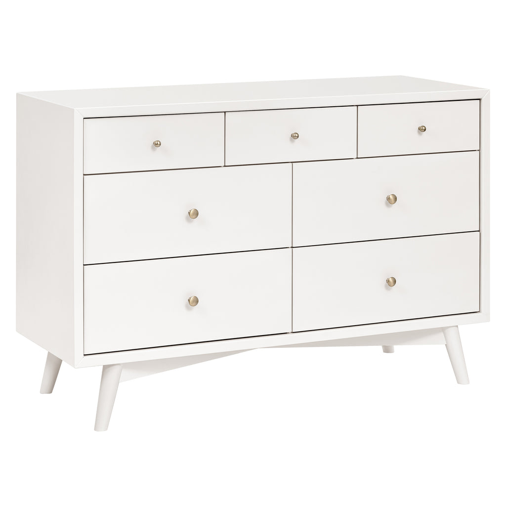 M15916RW,Palma 7-Drawer Double Dresser  Assembled in Warm White