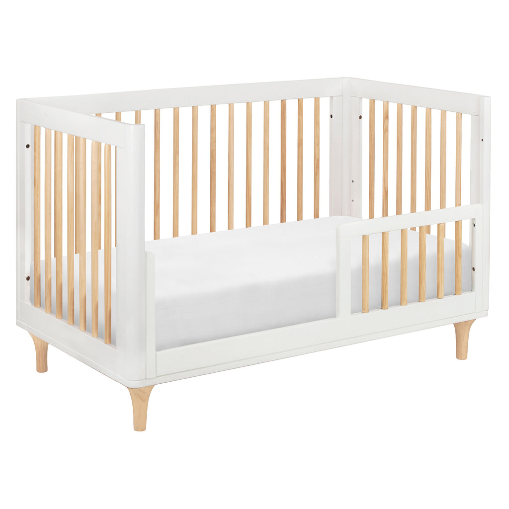 M9001WN,Lolly 3-in-1 Convertible Crib w/Toddler Bed Conversion Kit in White/Natural
