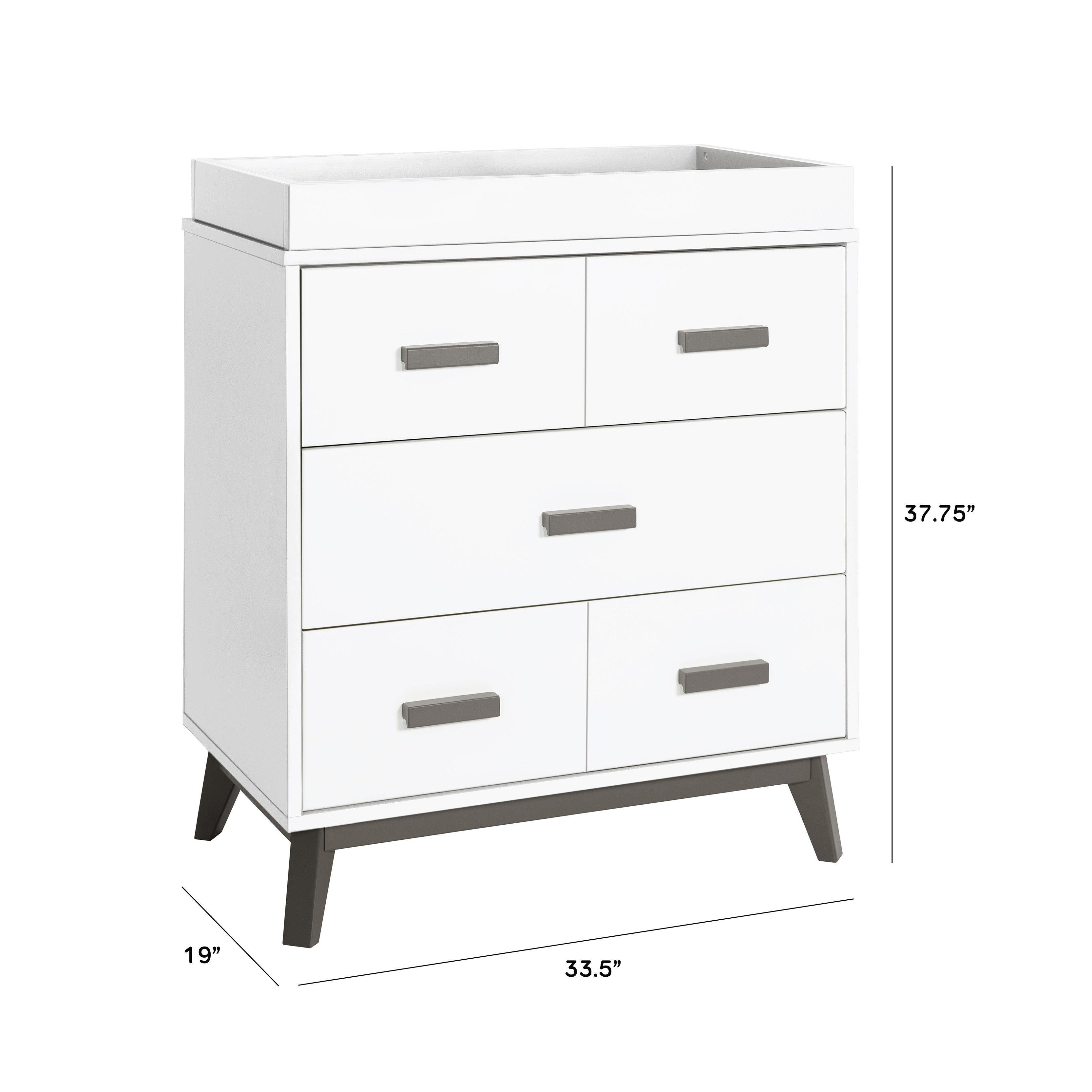 Babyletto Scoot 3-Drawer Changer Dresser with Removable Changing Tray