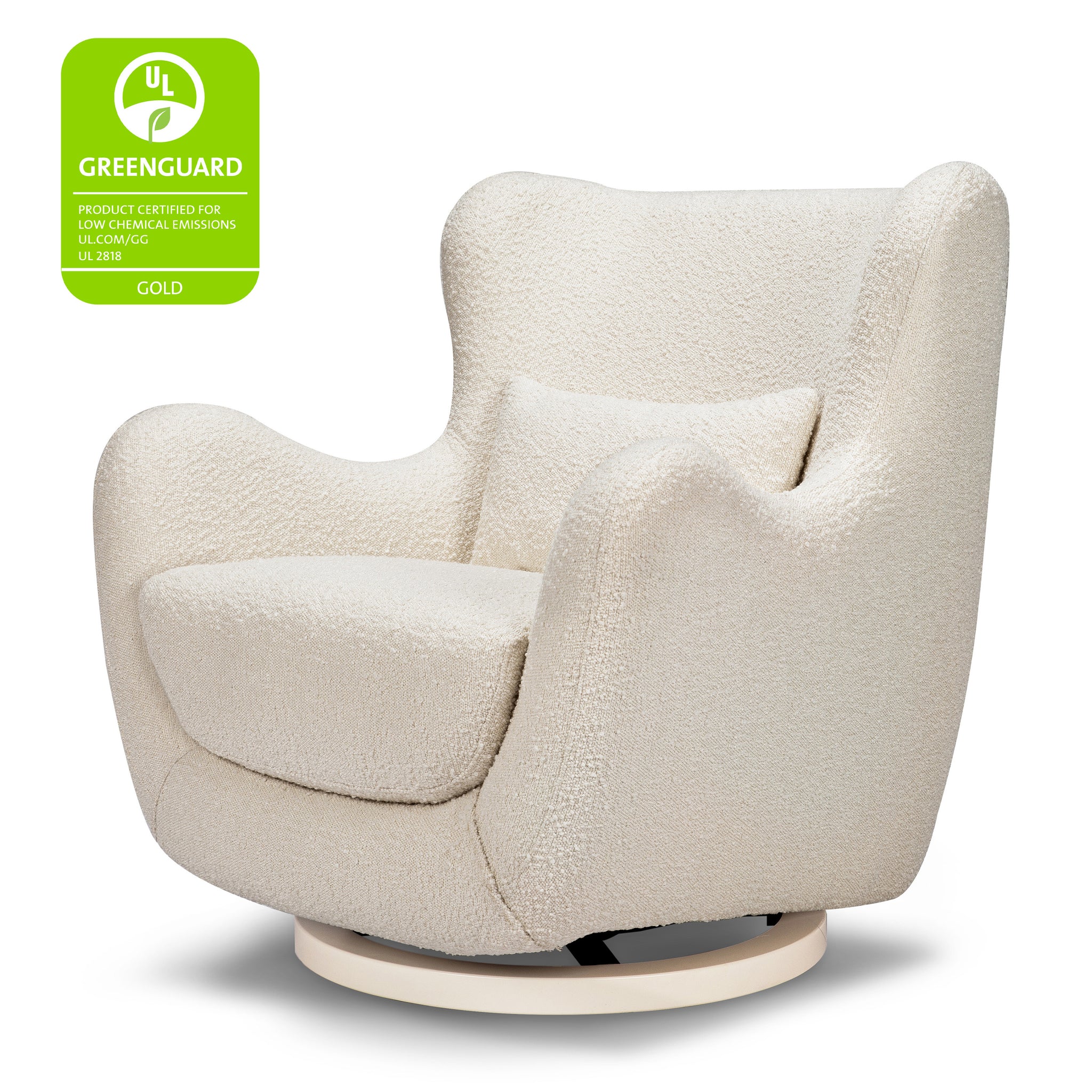 Nursery Works Solstice Swivel Glider in Boucle Babyletto