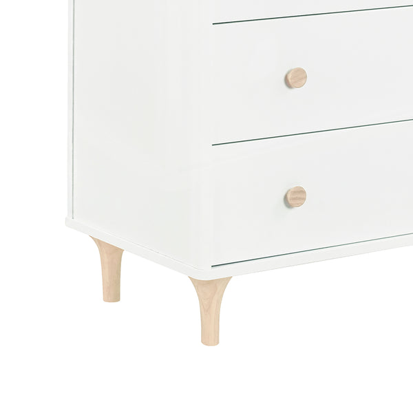 M902372NX,Babyletto,Lolly 3-Drawer Dresser Feet and Knob Set in Washed Natural