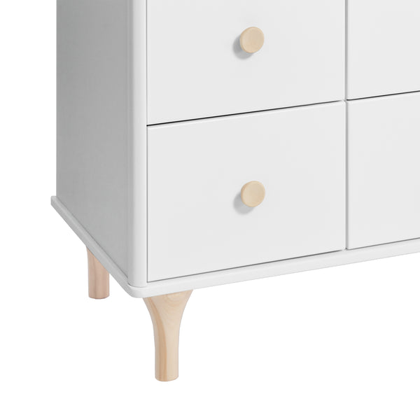 M901672NX,Babyletto,Lolly 6-Drawer Dresser Feet and Knob Set in Washed Natural