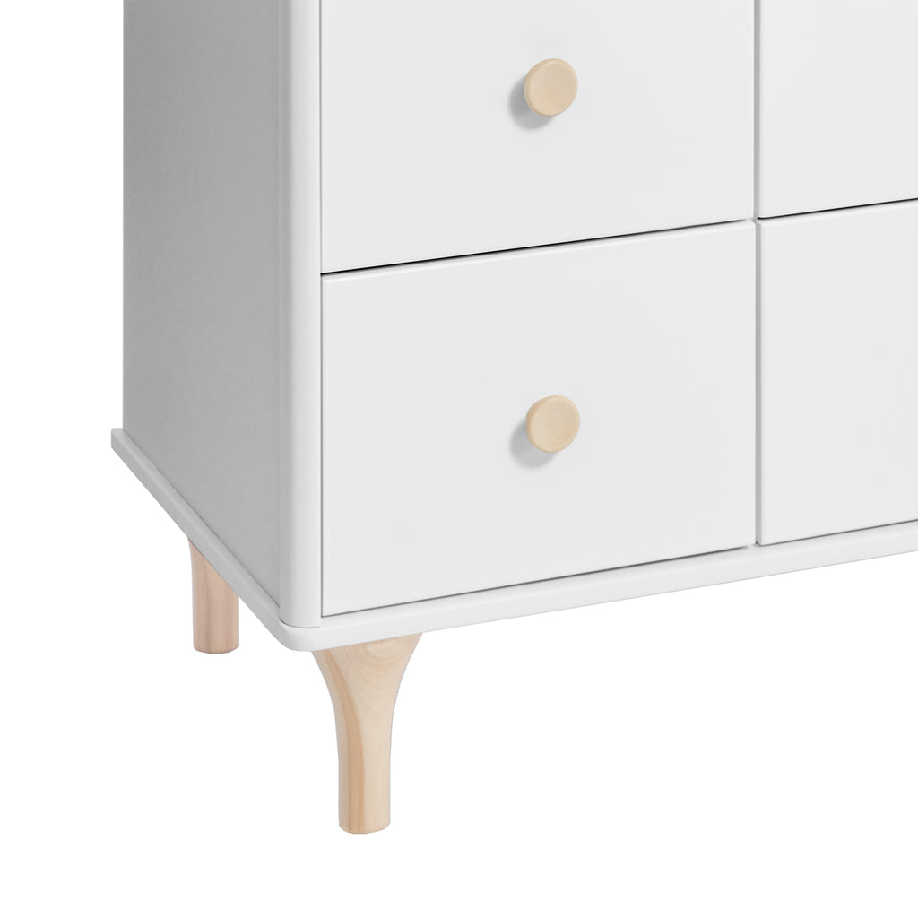M901672NX,Lolly 6-Drawer Dresser Feet and Knob Set in Washed Natural