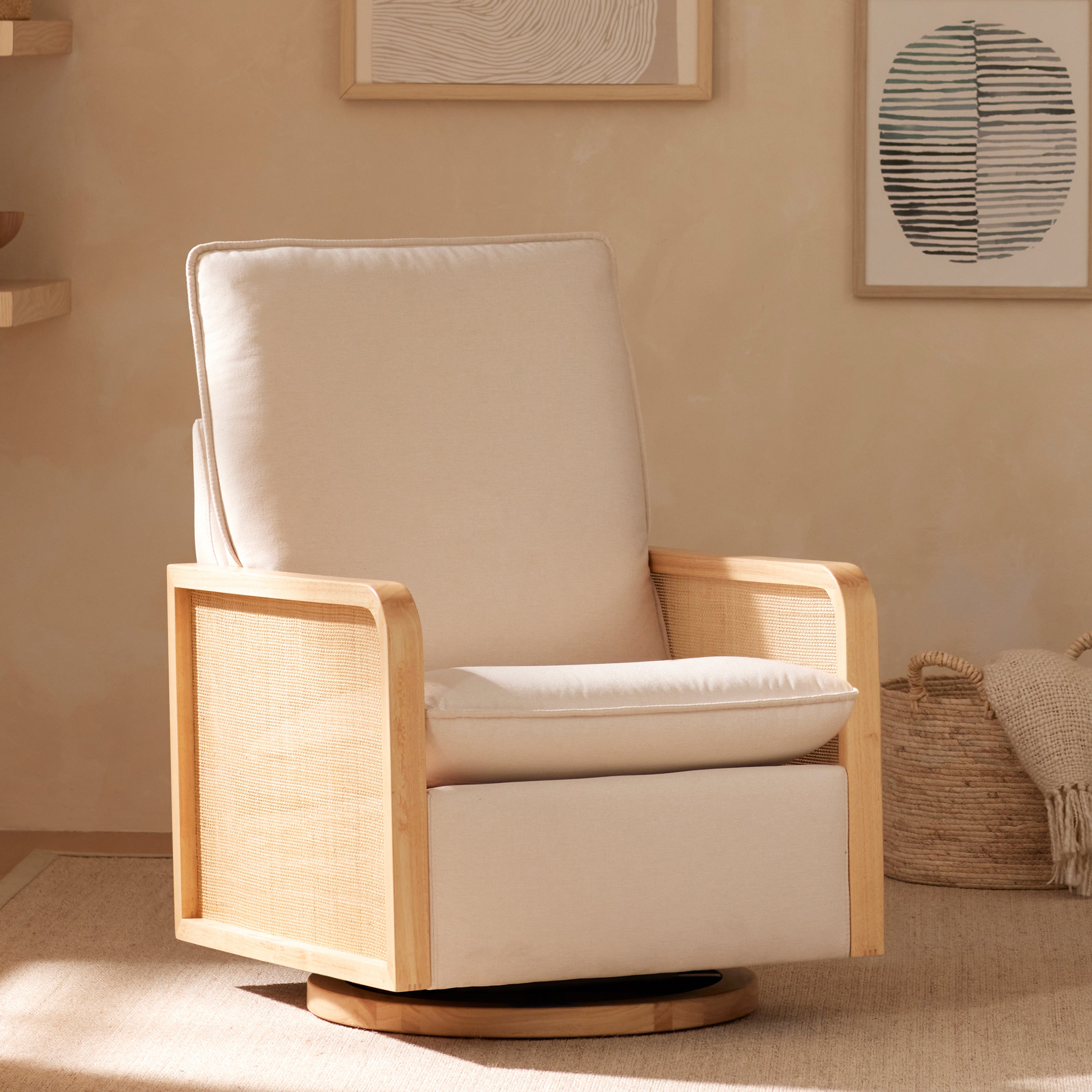 Wooden swivel glider discount rocker