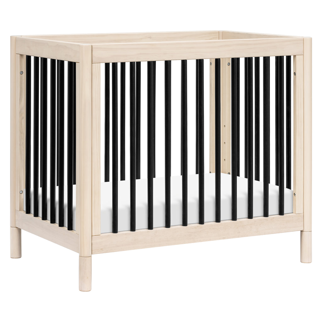 M12998NXB,Gelato 4-in-1 Convertible Mini Crib and Twin bed in Washed Natural/Black