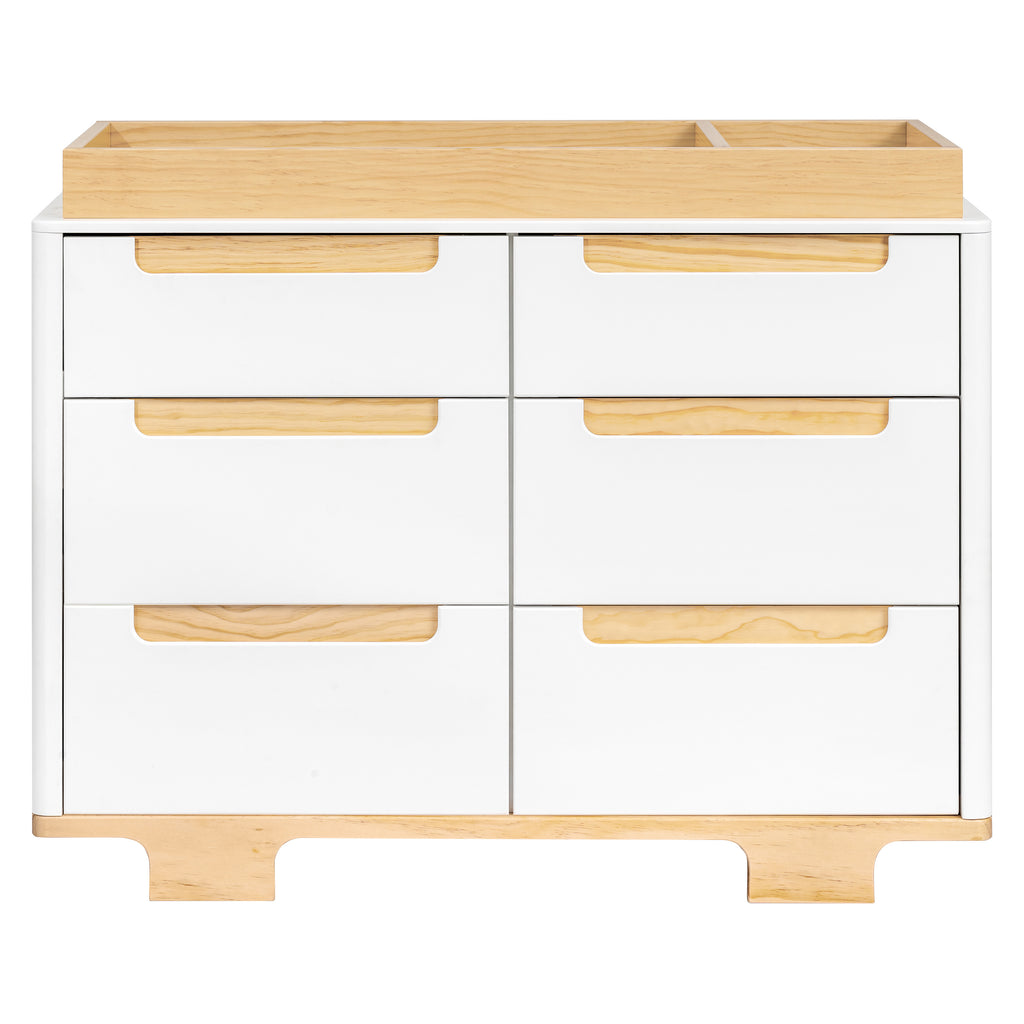 M23426WN,Yuzu 6-Drawer Dresser in White/Natural