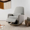 M23688BWB,Ubabub,Arc Glider Recliner w/ Electronic Control and USB in Black White Boucle w/ Light Wood Base