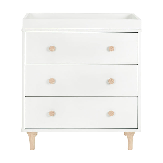 M902372NX,Babyletto,Lolly 3-Drawer Dresser Feet and Knob Set in Washed Natural