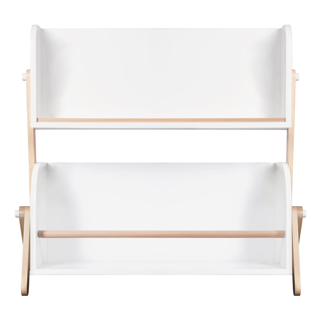 M10611WNX,Tally Storage and Bookshelf in White and Washed Natural Finish