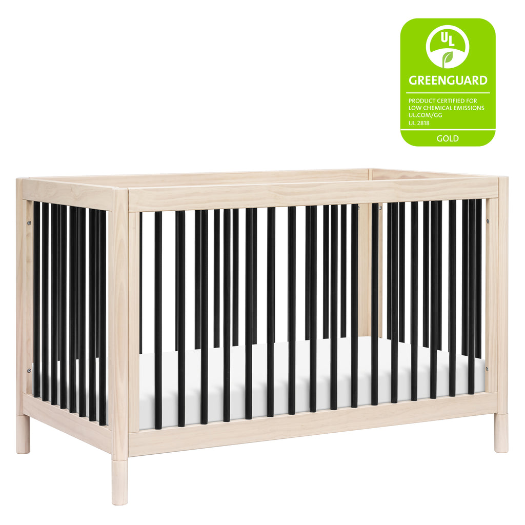 M12901NXB,Gelato 4-in-1 Convertible Crib w/Toddler Conversion Kit in Washed Natural/Black