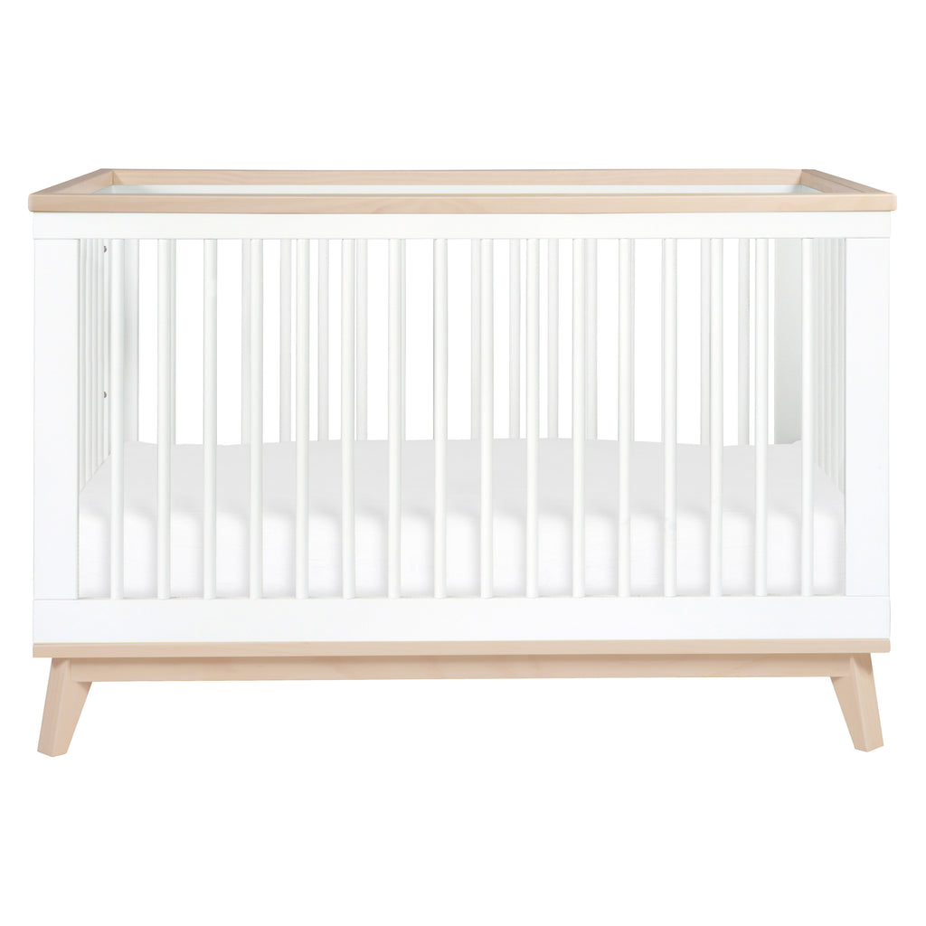 M5801WNX,Scoot 3-in-1 Convertible Crib w/ToddlerBedConversion Kit in White/WashedNatural