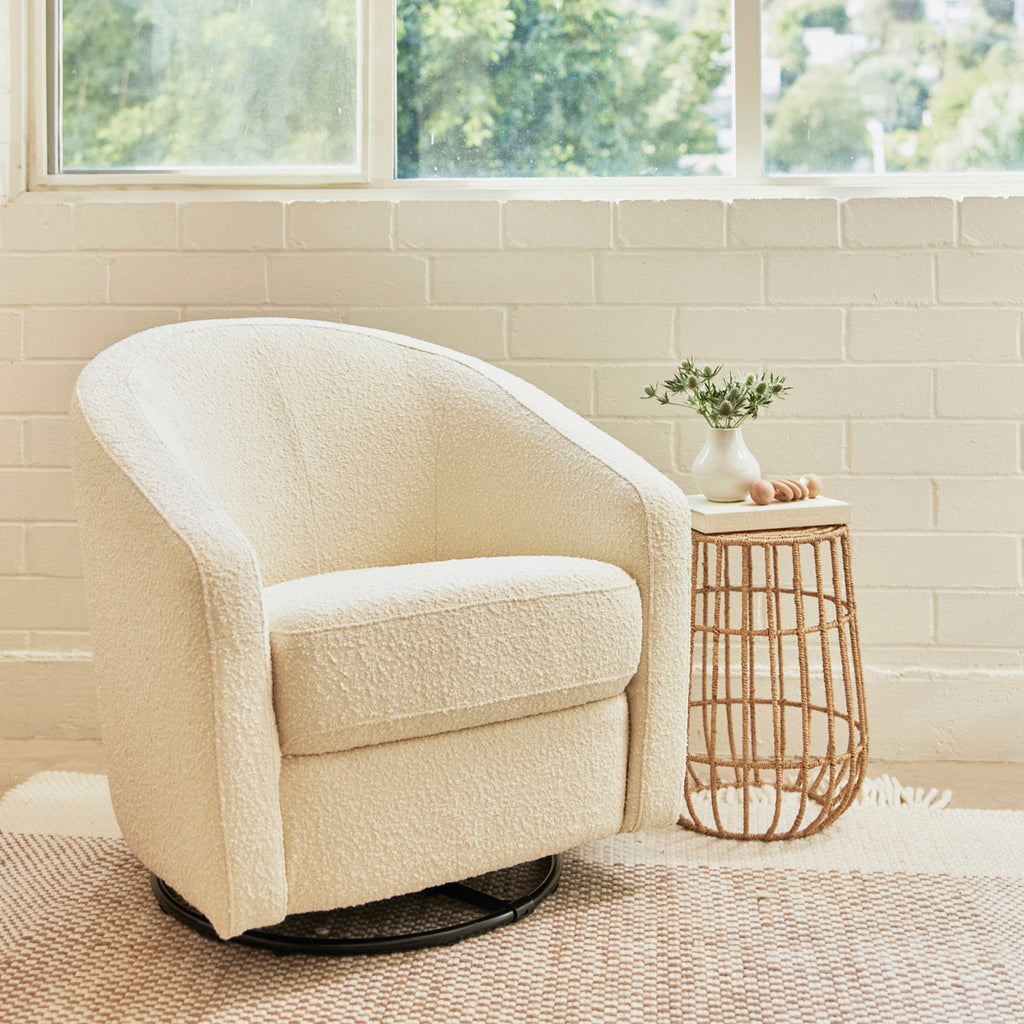 M5887WB,Madison Swivel Glider in Ivory Boucle