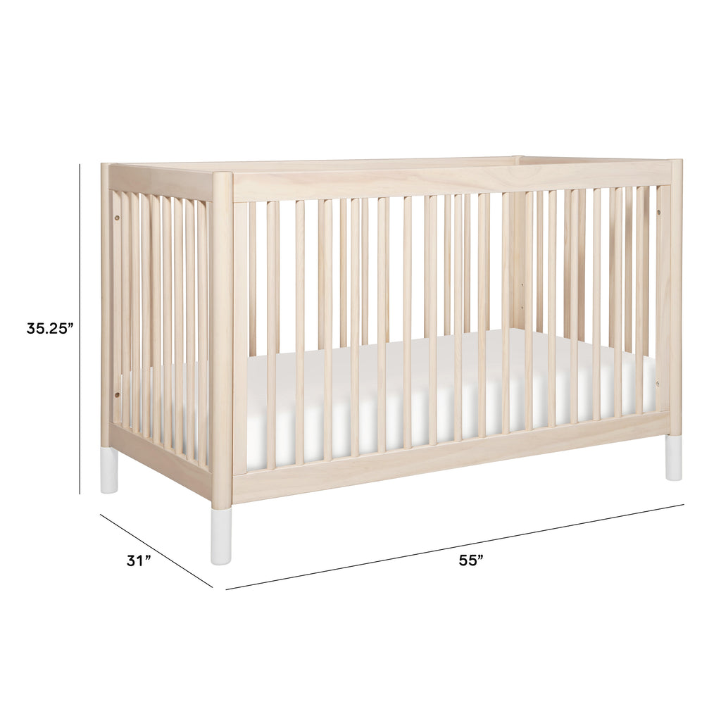 M12901NXW,Gelato 4-in-1 Convertible Crib w/Toddler Conversion Kit in Washed Natural  W Feet