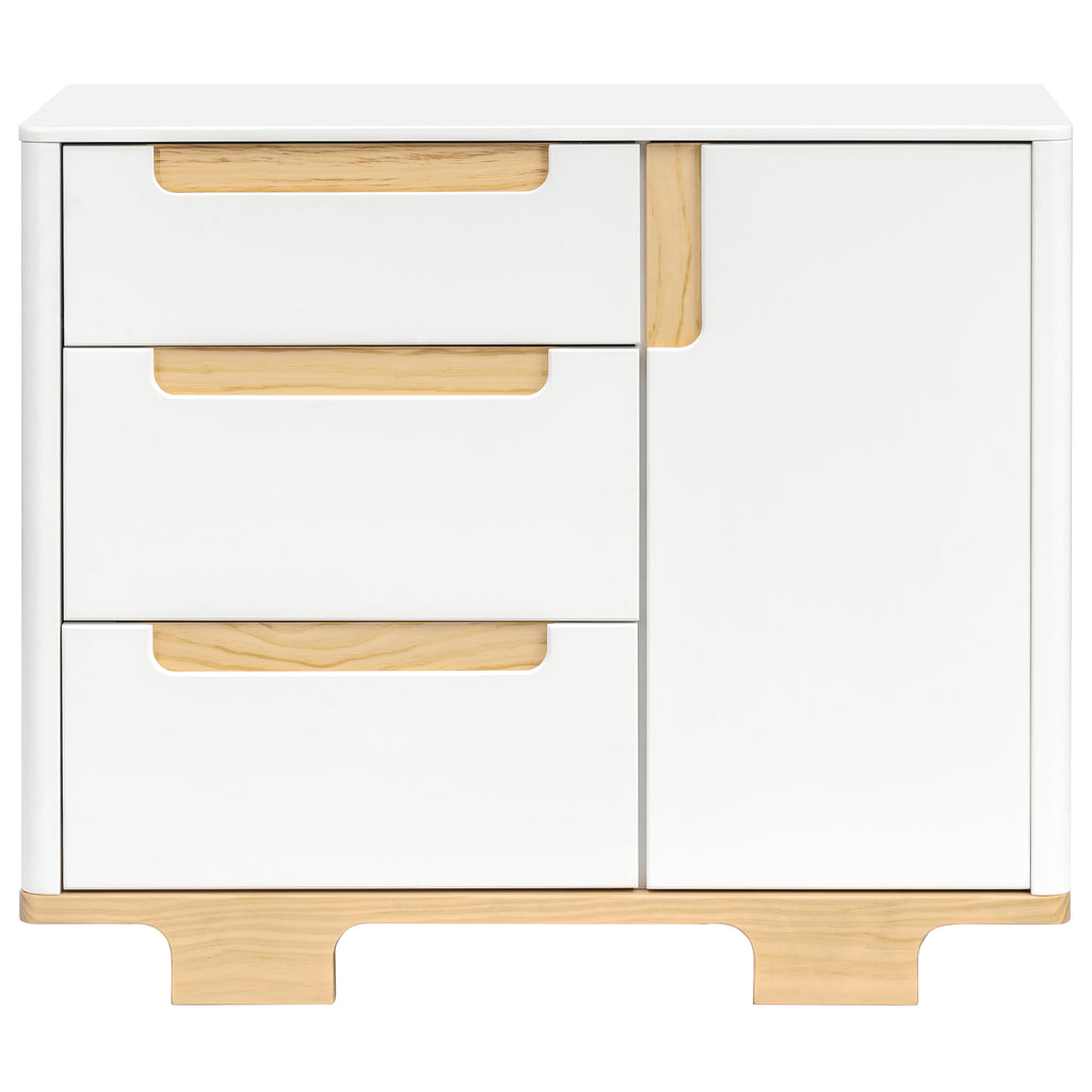 M23423WN,Yuzu 3-Drawer Changer Dresser in White/Natural