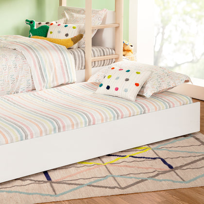 M19173W,The MDB Family,TipToe Twin Storage Trundle Bed in White