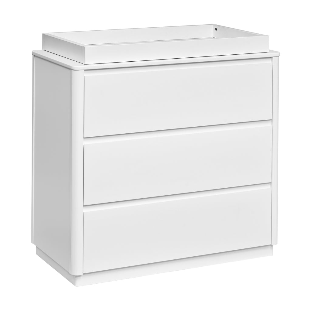M21623W,Bento 3-Drawer Changer Dresser in White
