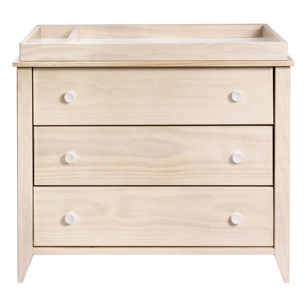 M10323NXW,Sprout 3-Drawer Changer Dresser in Washed Natural and White