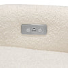 M23688WB,Ubabub,Arc Glider Recliner w/ Electronic Control and USB in Ivory Boucle w/ Light Wood Base