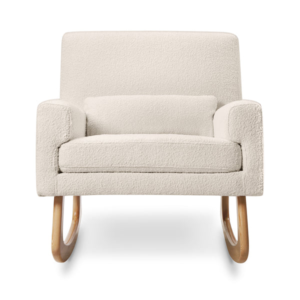 1085WBL,Nursery Works,Sleepytime Rocker in Ivory Boucle w/Light Legs