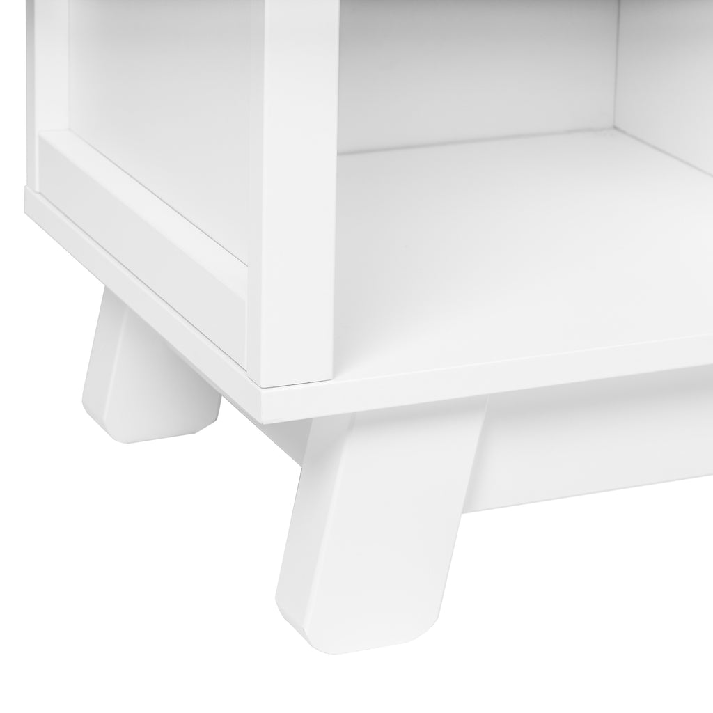 M4211W,Hudson Cubby Bookcase in White