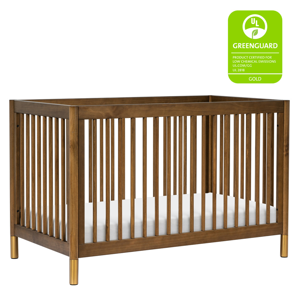 M12901NLGLD,Gelato 4-in-1 Convertible Crib w/Toddler Conversion Kit in Natural Walnut Gold Ft