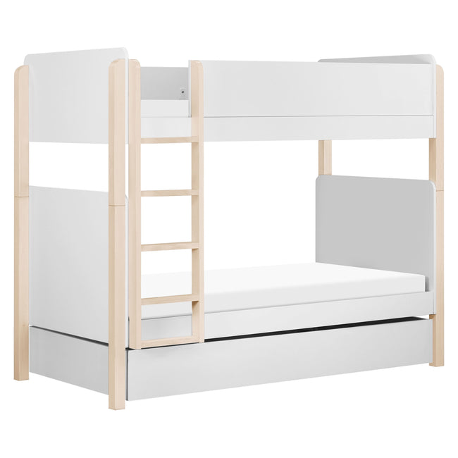 M19173W,The MDB Family,TipToe Twin Storage Trundle Bed in White