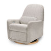 M23688BWB,Ubabub,Arc Glider Recliner w/ Electronic Control and USB in Black White Boucle w/ Light Wood Base