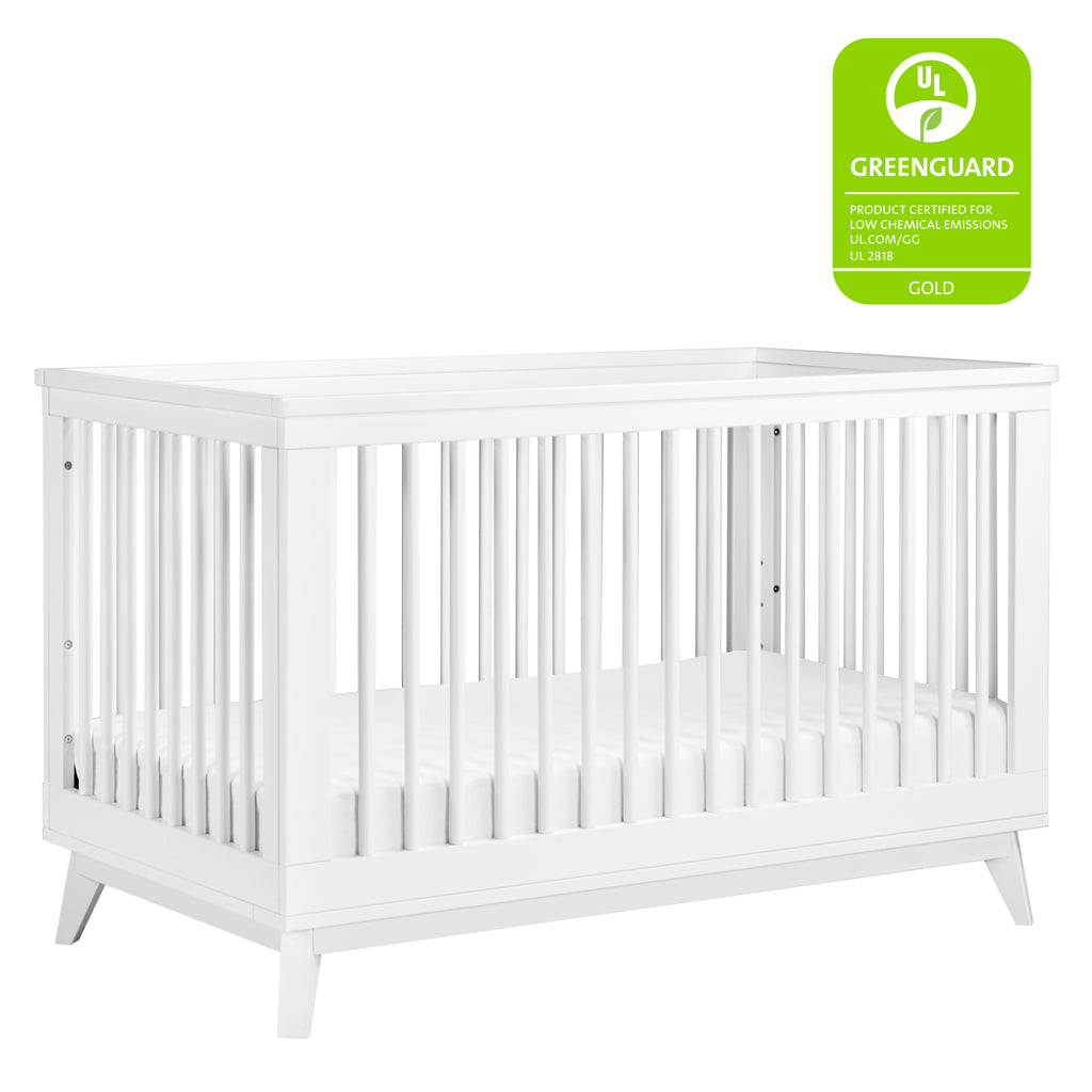 M5801W,Scoot 3-in-1 Convertible Crib w/Toddler Bed Conversion Kit in White