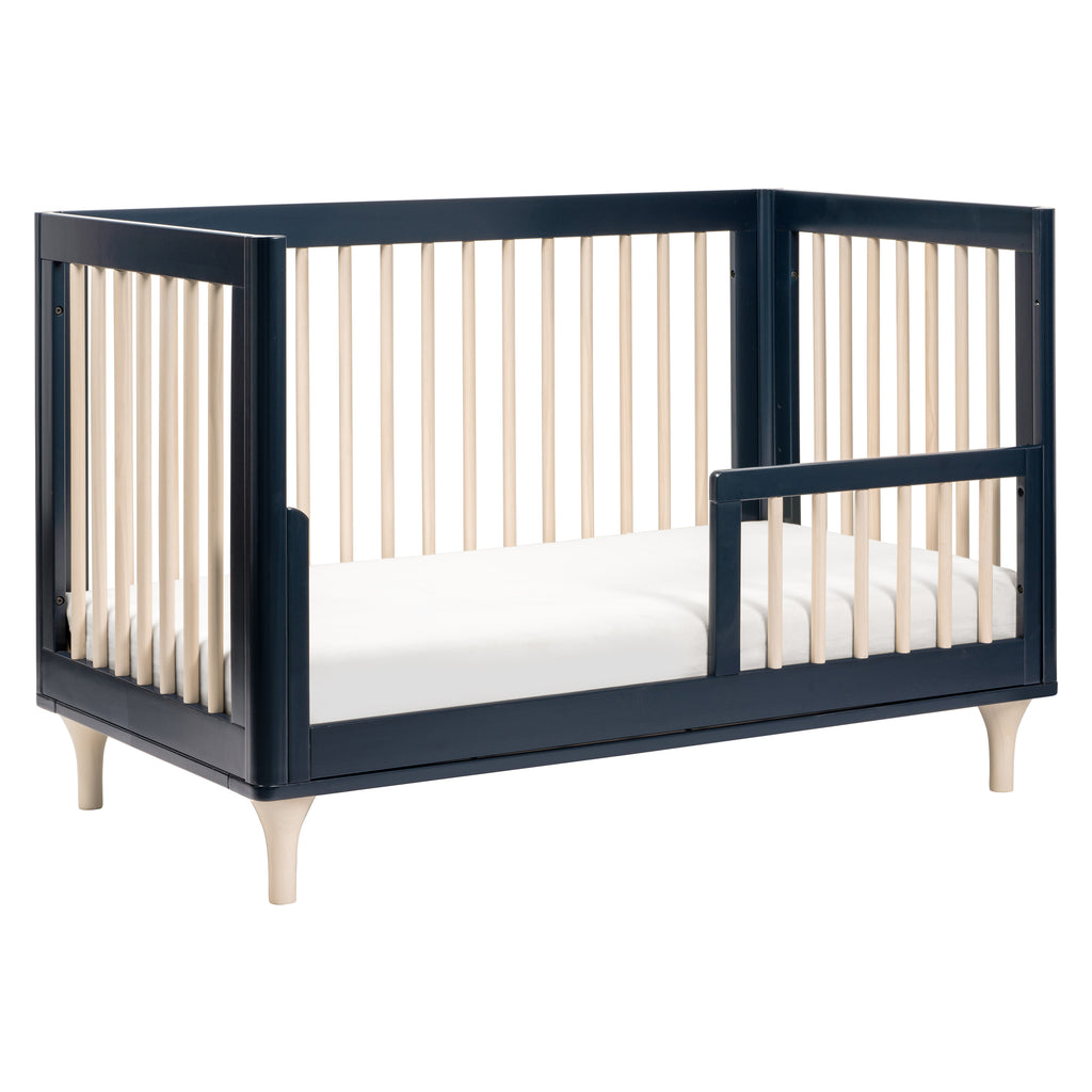 M9001VNX,Lolly 3-in-1 Convertible Crib w/Toddler Bed Conversion Kit in Navy/Washed Nat
