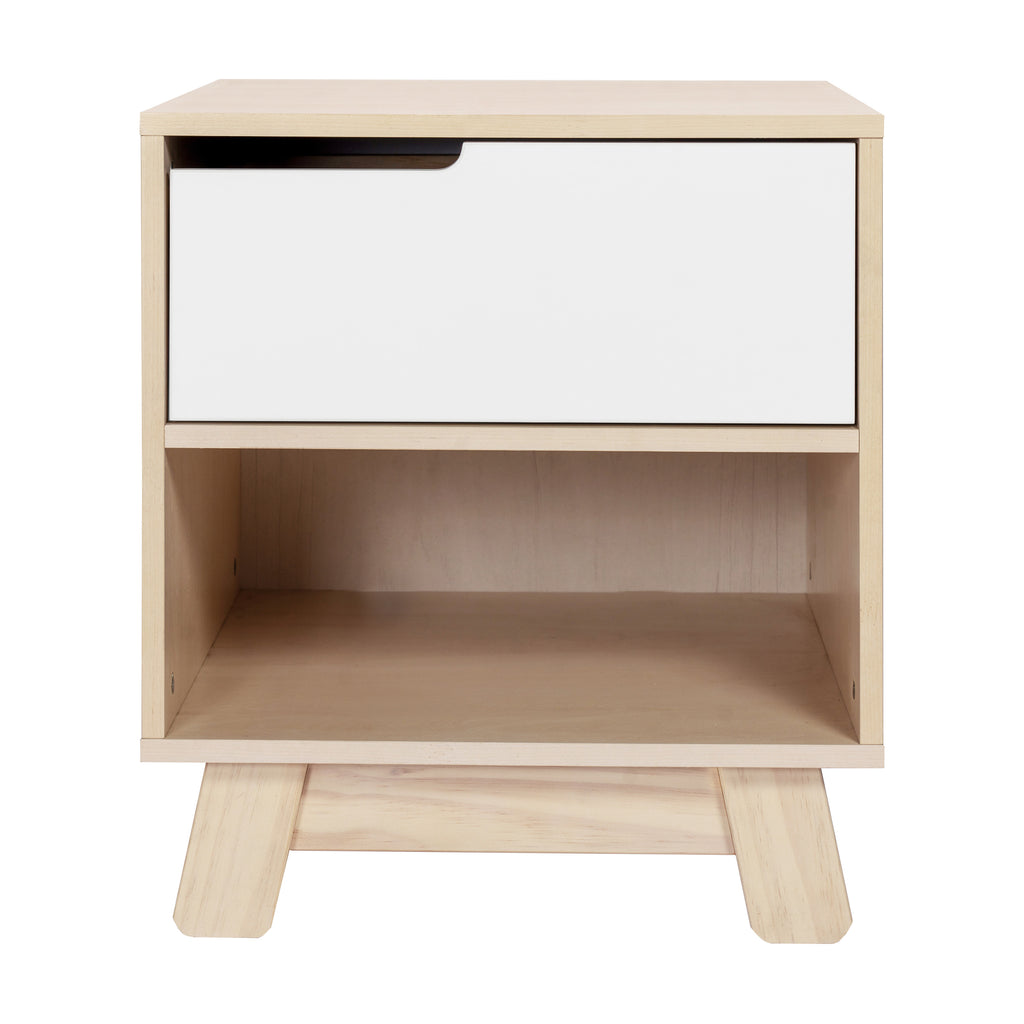 M4260NXW,Hudson Nightstand with USB Port in Washed Natural / White