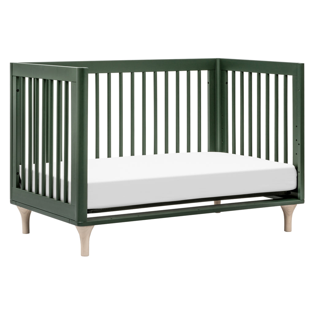 M9001FRGRNX,Lolly 3-in-1 Convertible Crib w/Toddler Conversion  Forest Green/Washed Natural